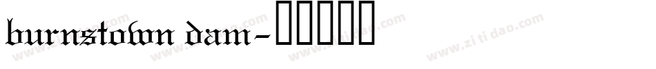 burnstown dam字体转换